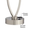 360 Lighting Nickel Oval Eye 28" Power Outlet Table Lamps Set of 2 - 4 of 4