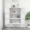 vidaXL Highboard White 31.5"x13.8"x53.1" Steel - 3 of 4
