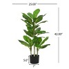 SEVOBAL Artificial Plants 42" Dieffenbachia Faux Plant with Lifelike Greenery for Modern Home Office Decor, Green, 25"*25"*42" - 3 of 4