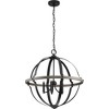 Progress Lighting Lockhart 5-Light Matte Black Farmhouse Sphere Pendant Hanging Light - 2 of 2