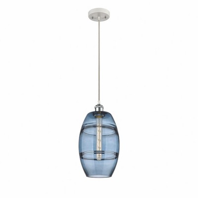 Vaz - 1 Light Cord Hung Mini Pendant In Industrial Style-9.88 Inches Tall and 8 Inches Wide