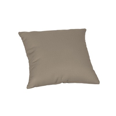 Casual Cushion Solid Sunbrella Fabric 1-Piece Indoor/Outdoor Square Throw Pillow