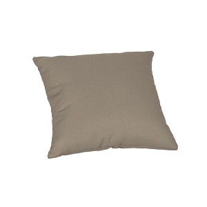 Casual Cushion Solid Sunbrella Fabric 1-Piece Indoor/Outdoor Square Throw Pillow - 1 of 4