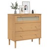 vidaXL Drawer Cabinet SENJA Rattan Look Brown 31.5 in.x15.7 in.x31.5 in. Solid Wood Pine - 3 of 4