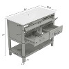 CAVINAS Bathroom Vanity with Ceramic Sink and Tip-Out Tray,Freestanding Bathroom Vanity with Silver Pulls and Soft Close Drawer Slides - 2 of 4