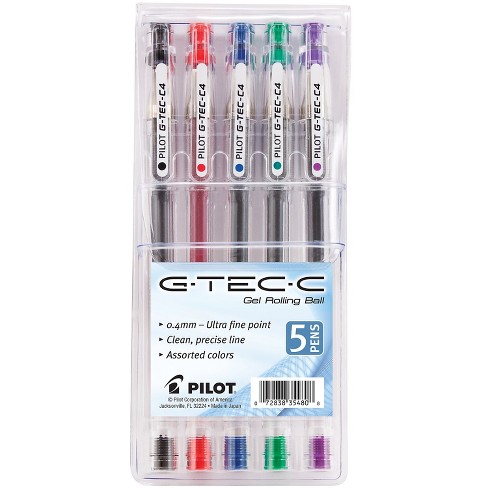 Uni 5ct One Rectractable Gel Pens Fine Point 0.7mm Assorted Vivid Ink :  Target