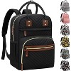 Itopfox Large Capacity Waterproof Diaper Backpack with Insulated Pockets for Baby Essentials, Maternity Travel Bag in Black - 2 of 4