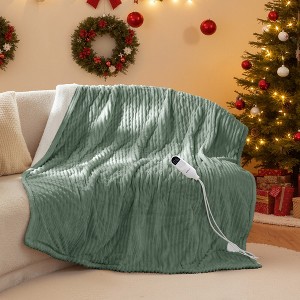 GentleSoft Heated Blanket Soft Ribbed Flannel Electric Blanket Gifts for Others - 1 of 4