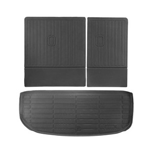 VEVOR Cargo Mats Compatible with Hyundai Palisade 2020-2024, Custom Fit TPE Cargo Liner Set for SUVs, Black - 1 of 4