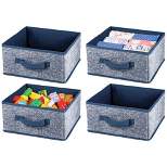 mDesign Fabric Modular Closet Organizer Box for Cube Units, 4 Pack