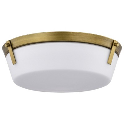 Nuvo Lighting Rowen 3 - Light Flush Mount in  Natural Brass