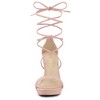 Allegra K Women's Platform Stiletto Heels Lace Up Sandals - 3 of 4