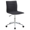 TiramisuBest Black Armless Office Chair: Adjustable Height, Ergonomic, Chrome Accents - 2 of 4