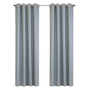 Habitat 100% Polyester Jamie Light Filtering Machine washable Grommet Curtain Panel Blue - 1 of 4