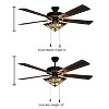52" 5-Blade LED Glass Orson Craftsman Stained Lighted Ceiling Fan - River of Goods: Pull Chain, Reversible Motor - 2 of 4