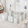 AMERLIFE Baby Playpen, Upgraded Portable Foldable Baby Fence with Game Panel and Safety Gate - 2 of 4