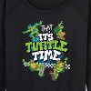 Women's - Teenage Mutant Ninja Turtles - It's Turtle Time Lightweight French Terry Wide Neck Long Sleeve Shirt - 2 of 4