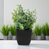 Unique Bargains Artificial Plants Plastic Green 2.76"x2.76"x7.09" 1Pc - 2 of 4