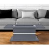 HomeRoots 52" Dark Gray Wood And Faux Crystal Pedestal Coffee Table - 2 of 4