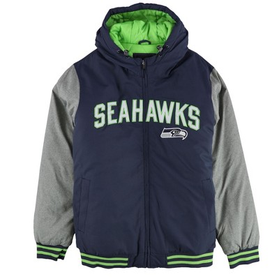 NFL Mens Seahawks Layered Varsity Jacket