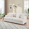 79.3'' Corduroy 3-Seater Sofa with 4 Matching Pillows, Spring Upholstered Cushioning and Stylish Spacious Design - 3 of 4