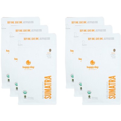 Happy Day Brands Coffee Sumatra - Case of 6 - 12 oz