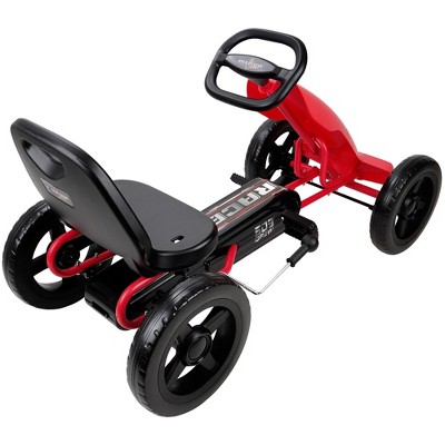 Red Adjustable Pedal Go Kart with EVA Wheels