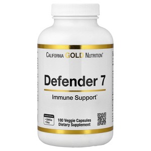 California Gold Nutrition Defender 7, with Vitamin A, Zinc, Selenium & Oat Beta-Glucan, 180 Veggie Capsules - 1 of 4