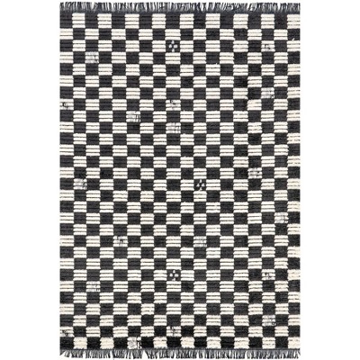 Nuloom Pania Geometric 4x6 Indoor Area Rug for Living Room Bedroom Dining Room Kitchen, Dark Grey