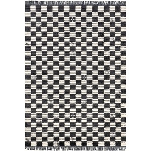 Nuloom Pania Geometric 4x6 Indoor Area Rug for Living Room Bedroom Dining Room Kitchen, Dark Grey - 1 of 4