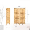 MAYEERTY Freestanding Room Divider, 5.6Ft Wood Privacy Screen with Shelves - 4 of 4
