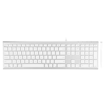 Macally Full Aluminum Wired Keyboard With Number Keypad And 2 Port Usb Hub  : Target
