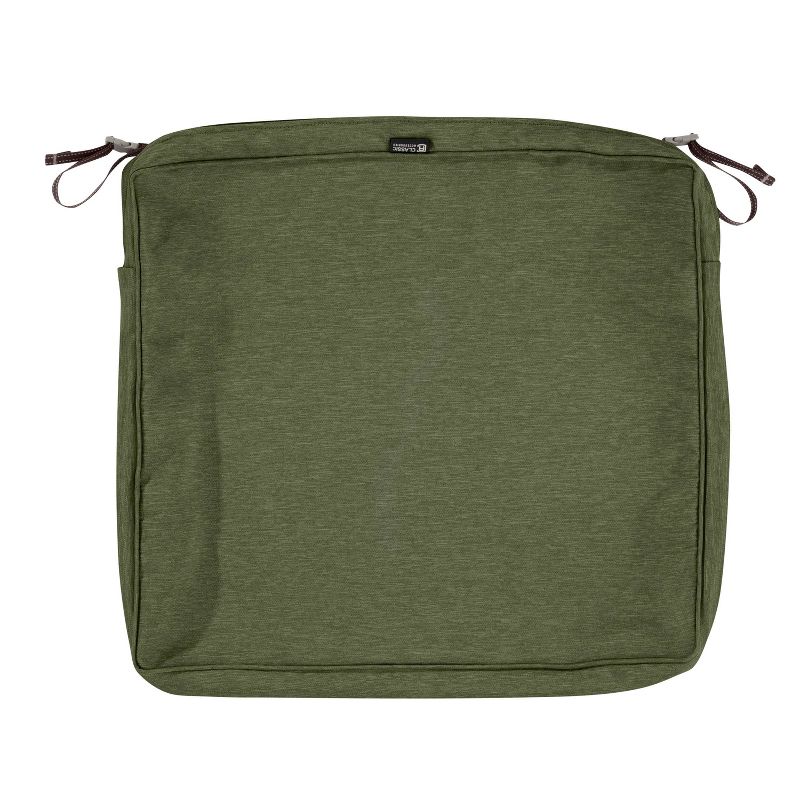 21&#34; x 19&#34; x 3&#34; Montlake Water-Resistant Patio Seat Cushion Slip Cover Heather Fern Green - Classic Accessories, 1 of 13