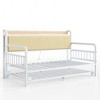 VECELO Daybed with Trundle Bed, Bed Frame with Storage Headboard and Charging Station, Sofa Day Bed with Strong Support for Living Room or Bedroom - 2 of 4