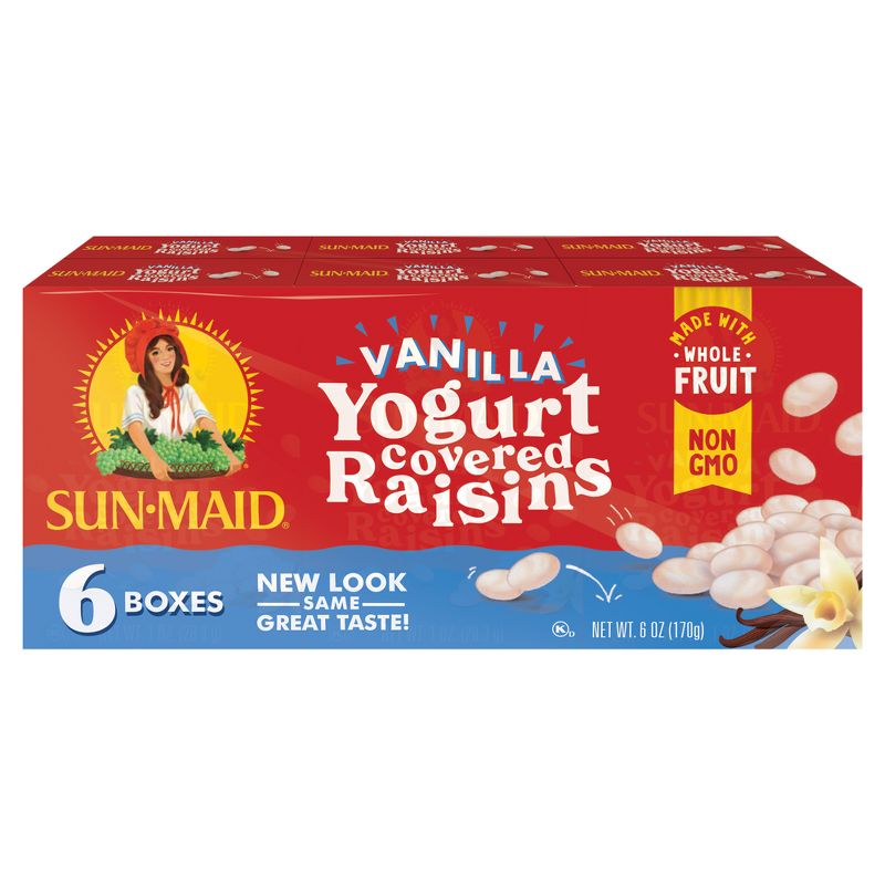 Sun-Maid Vanilla Yogurt Raisins - 6ct, 1 of 17