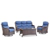 Gymojoy Outdoor Patio Sofa Chairs Coffee Table with Swivel Chairs for Garden  Yard - 3 of 4