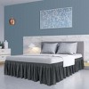 PiccoCasa Elastic Ruffled Brushed Soft Platform Drop Bed Skirts 16" 1 Pc - 2 of 3