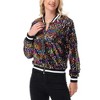 Anna-Kaci Women's Sequin Bomber Jacket with Ribbed Trim and Front Zipper Closure - 2 of 4