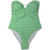 Betsey Johnson Womens' One-Piece V-Neck, Bandeau or Underwire Swimsuits - 3 of 4