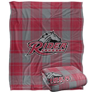 Rider University Campus Plaid Spirit Silky Touch Super Soft Throw Blanket 50x60 - 1 of 4