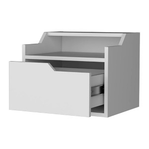 ChicFurnit Nightstands Floating Nightstand End table Modern Wall Mounted Bedside Table with Drawer Storage for Bedroom, White, 13.3"*15.7"*12.9" - 1 of 4