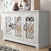 Galano 3-Door Sideboard with Mirrored Cut-Out Storage 45.7" W × 15.7" D × 29.3" H - 2 of 4