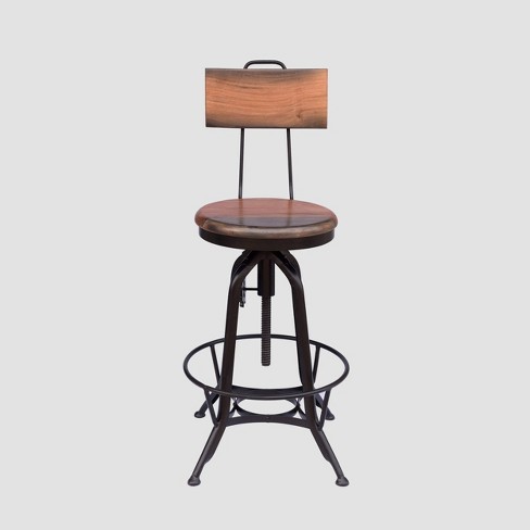 Black industrial best sale bar stools