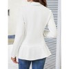 Womens Blazer Long Sleeve Ruffle Hem Casual Office Business Cardigan Suit Jackets - 4 of 4