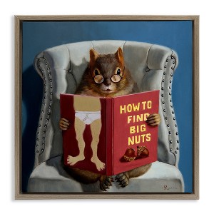 Stupell Industries Squirrel Reading Sassy Book, 18" x 18" - 1 of 4