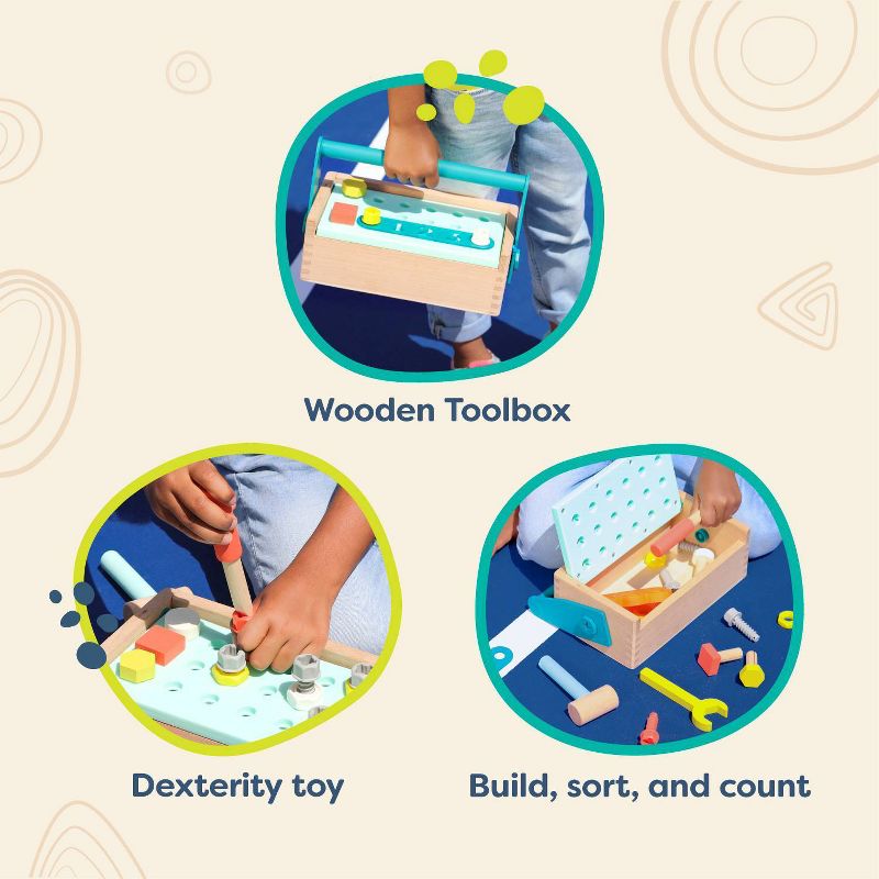 B. toys - Wooden Tool Box - Fix &#39;n&#39; Play Kit, 6 of 19