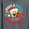 Men's - SpongeBob SquarePants - Have A Swell Christmas Long Sleeve Graphic T-Shirt - 2 of 4