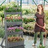 DoCred Vertical Wooden Raised Garden Bed – 4-Tier & 5-Tier Freestanding Planter Stand for Indoor & Outdoor Flowers, Herbs, and Vegetables - 2 of 4