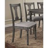 Simple Relax Set of 2 Linen Upholstered Side Chairs in Tan and Weathered Gray - image 2 of 4