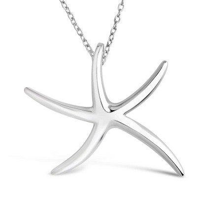 SHINE by Sterling Forever Sterling Silver Starfish Pendant Necklace